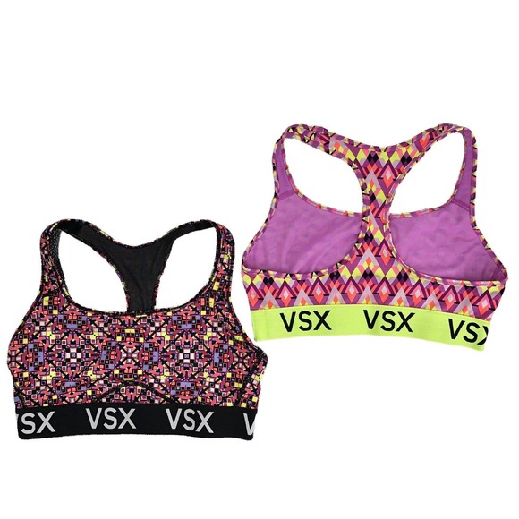 Victorias Secret Sport Womens Size Large Lot of 2 The Player Sports Bra VSX - Picture 5 of 7